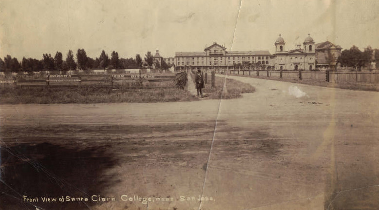 #210 Front View of Santa Clara College, near San Jose, 1890