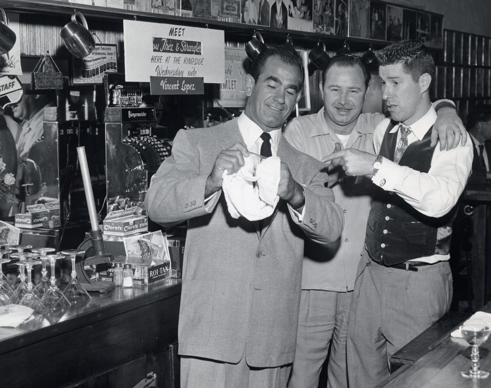 #46 Lou Thesz behind the bar at the Ringside, 1958