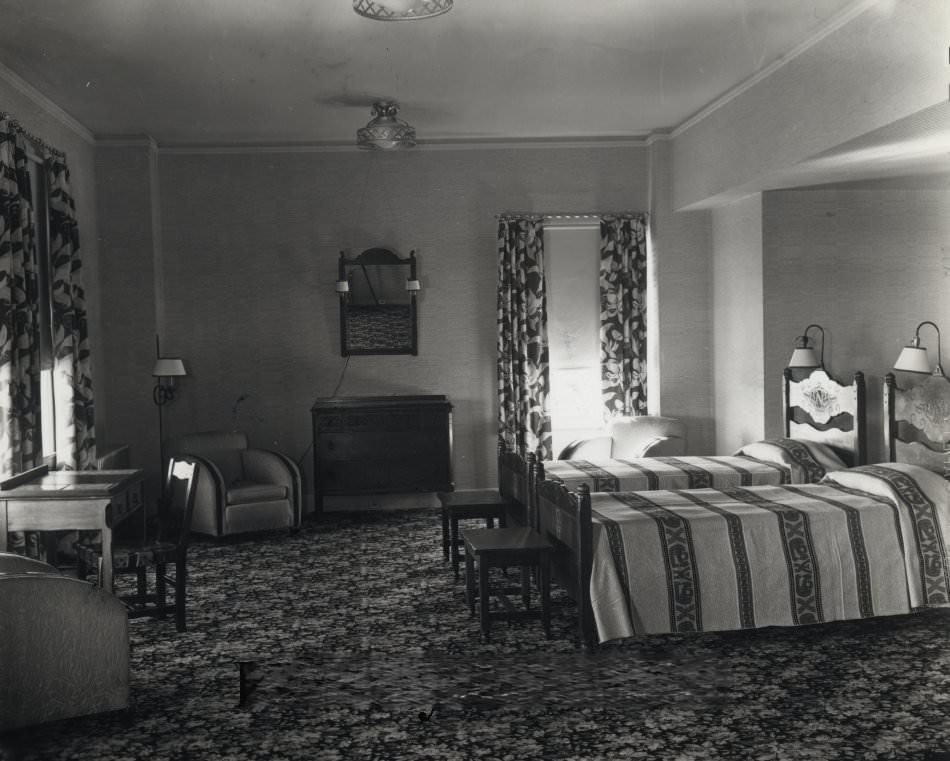 #20 Bedroom at De Anza Hotel, 1947