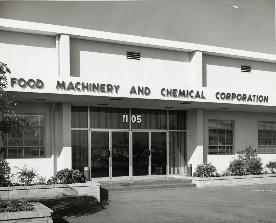 #61 Entrance to Food Machinery and Chemical Corporation building, San Jose,1940