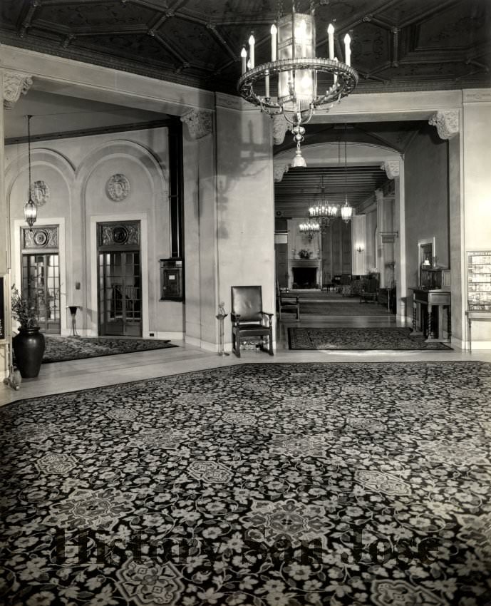 #33 Hotel Sainte Claire Lobby, San Jose, 1937