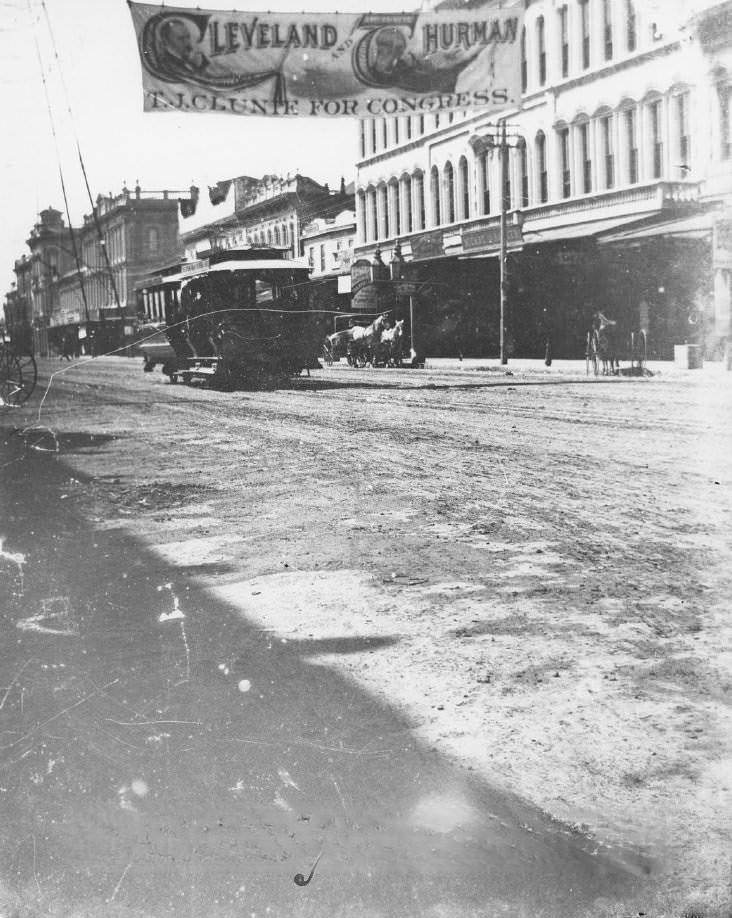 #18 West Santa Clara Street looking toward Market Street San Jose, 1888