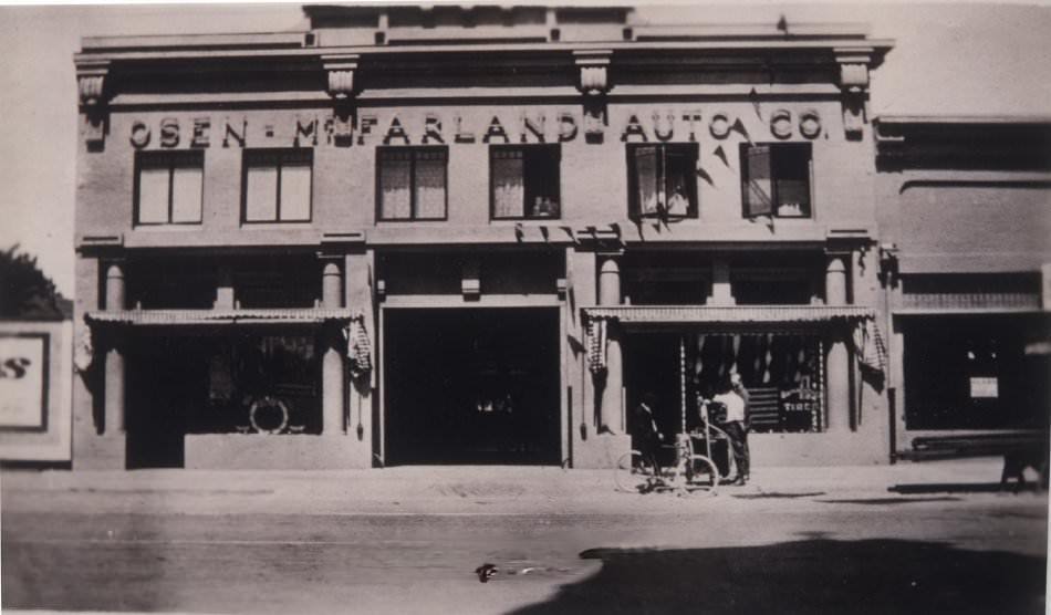 #45 Osen and Mc Farland Motor Company moved two doors to the north on North First Street in this San Jose, 1910s