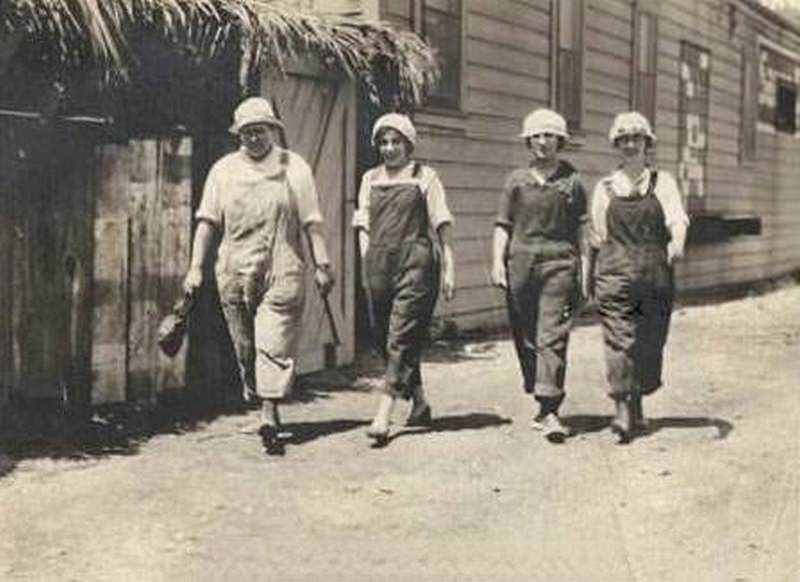 #50 Velma Bernal, second from left, American Can Company, San Jose, 1919