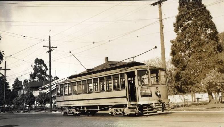 #40 King Road trolley, San Jose, 1938