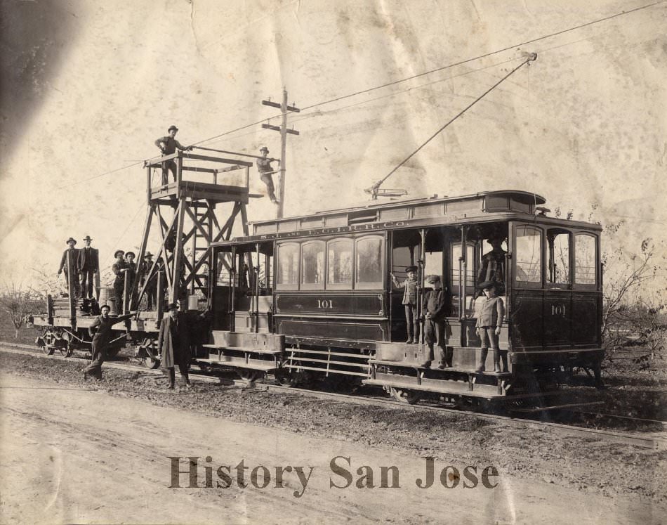 #61 San Jose, Los Gatos, Saratoga Interurban R. R., 1895