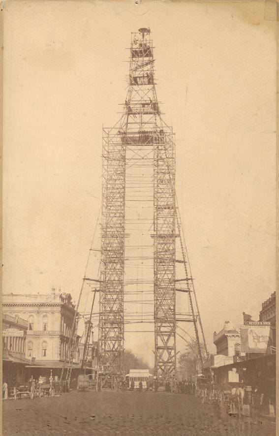 #25 Electric Light Tower under Construction, 1881