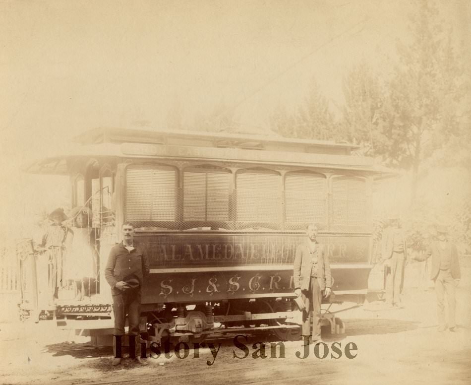 #11 San Jose & Santa Clara Street railway car, 1890