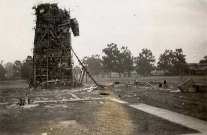 #78 Bonfire, possibly at Stanford University, 1910s