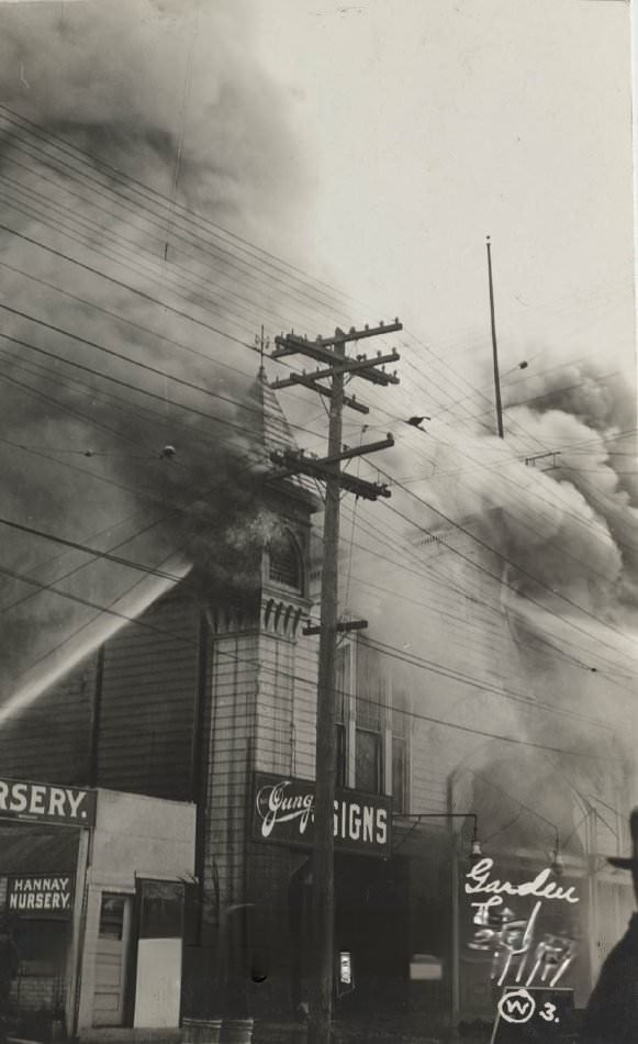 #11 Garden Theatre Fire, San Jose, California, 1917