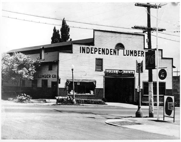 #8 The exterior of the Independent Lumber Company building located at 2615 Main Street off Fourth Plain Boulevard in Vancouver, 1928