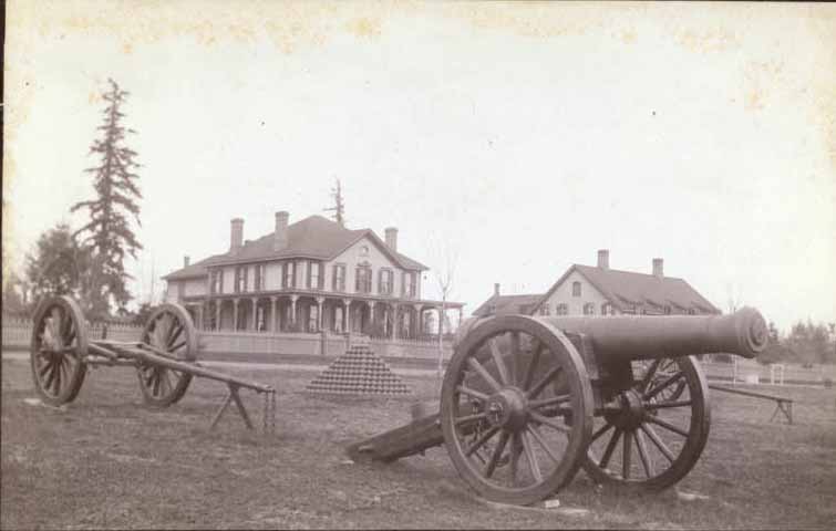#24 Cannon in Front of House on Officer’s Row, 1890