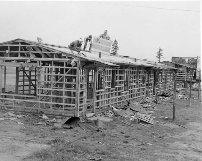 #26 Men working on the demolition of a home. Vancouver Housing Authority, 1940s