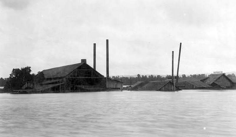 #3 A view a flood in 1894 in Vancouver, Washington.