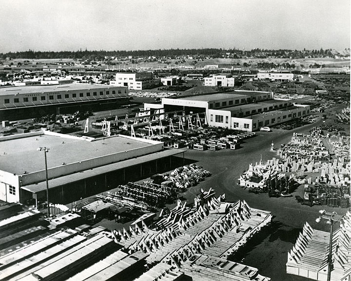 #13 Aerial view of Kaiser Shipyards at Vancouver, 1942