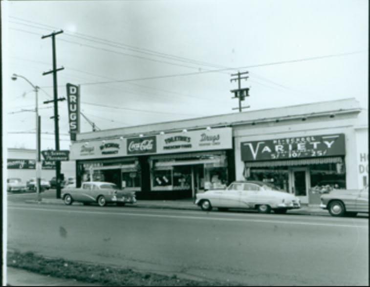 #20 High School Pharmacy in Downtown Vancouver on Main and Fourth Plain Fourth Plain Boulevard, 1956