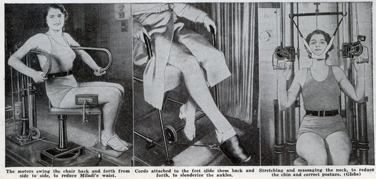 A vintage exercising machine.