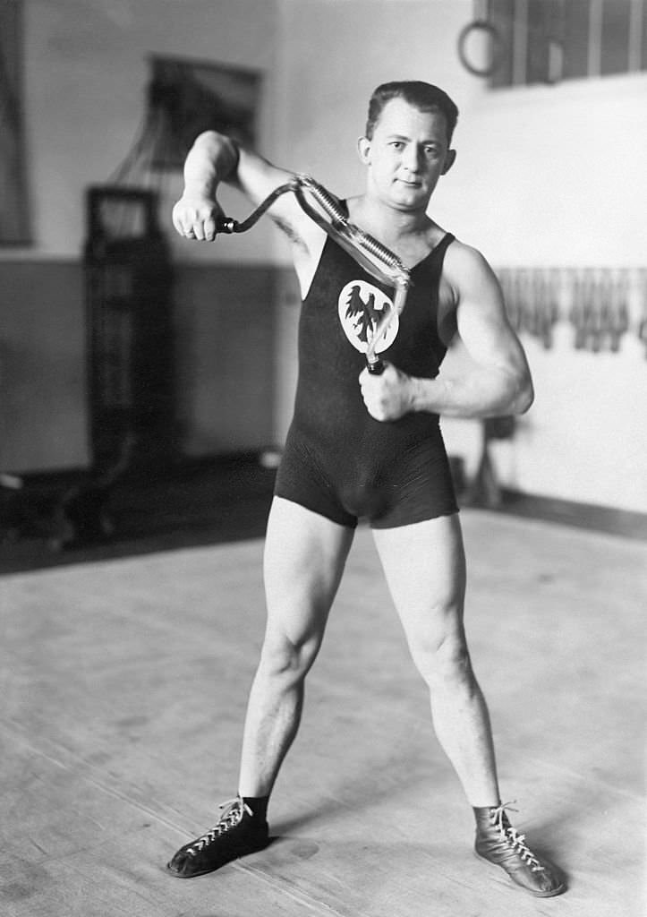 #2 A German strong man in training in the 1930s