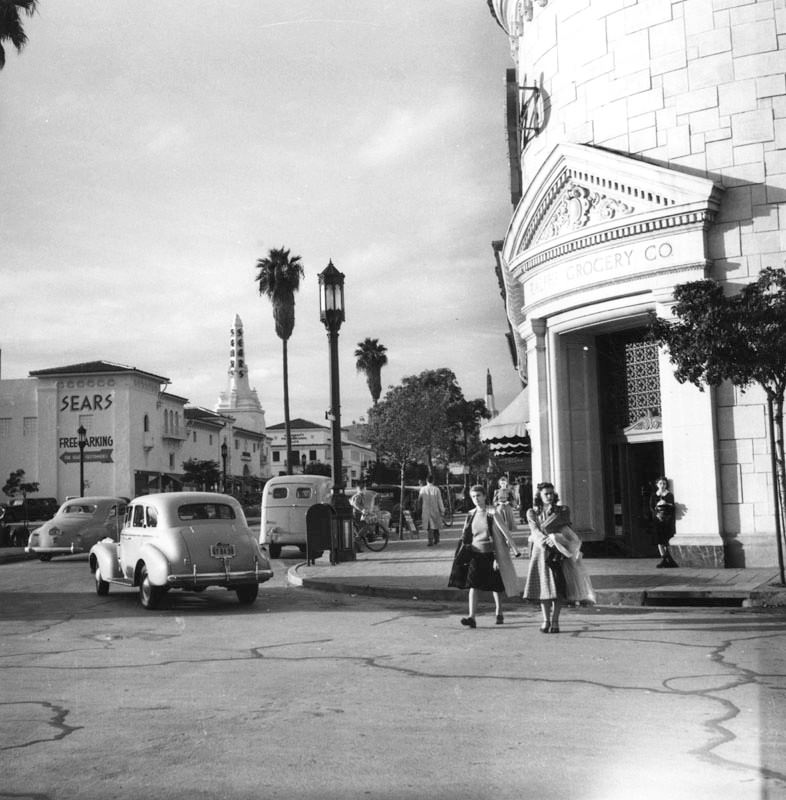 #77 Shoppers on Lindbrook Drive in Westwood Village, home to a Sears and Ralphs supermarket.