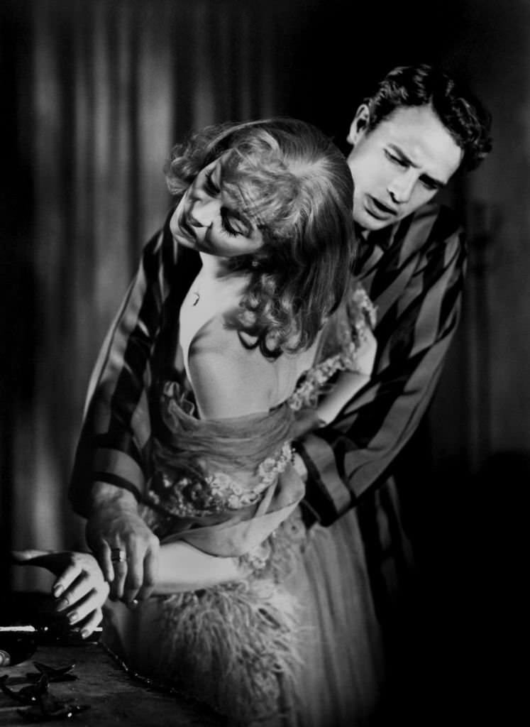 Actor Marlon Brando and Vivien Leigh on the set of the movie ‘A Streetcar Named Desire’ which came out in 1951.