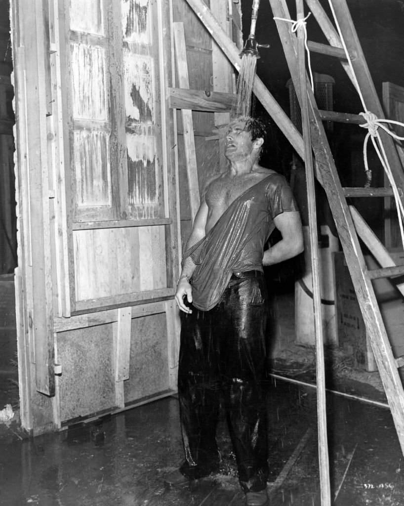 Marlon Brando during the filming of ‘A Streetcar Named Desire’.