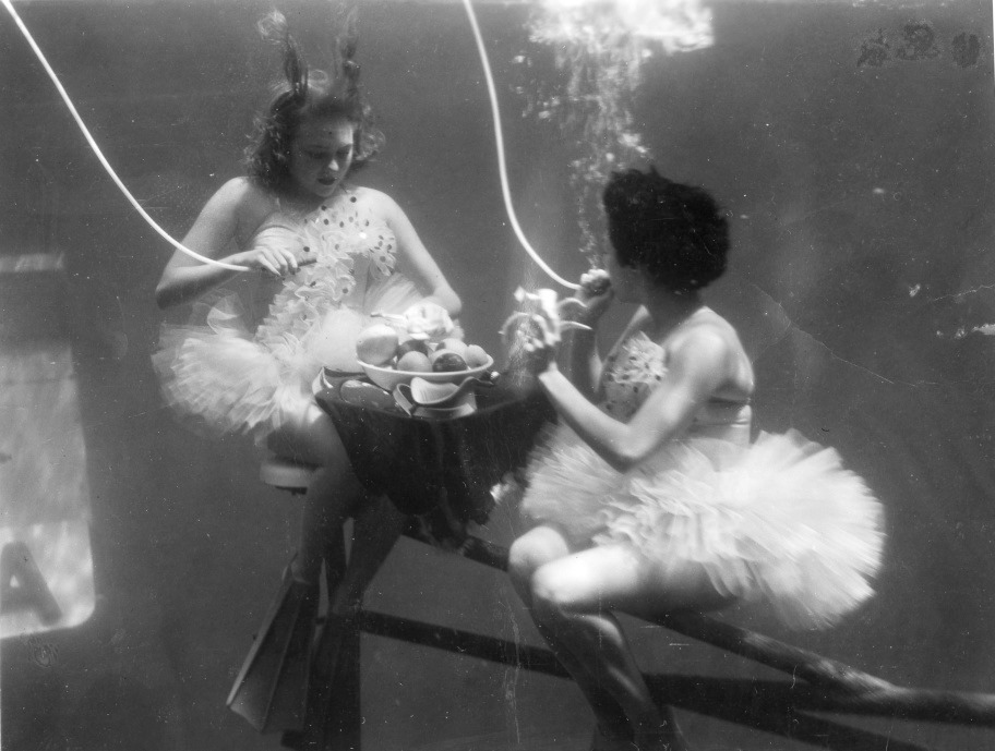 #8 A scene from an underwater ballet performed at Aquarena Springs in San Marcos in 1955.