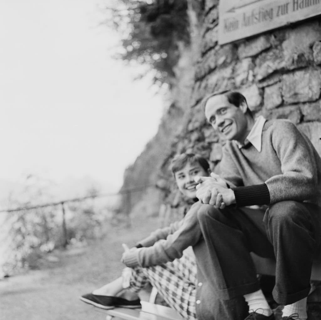 #29 Audrey Hepburn with Mel Ferrer, 1955
