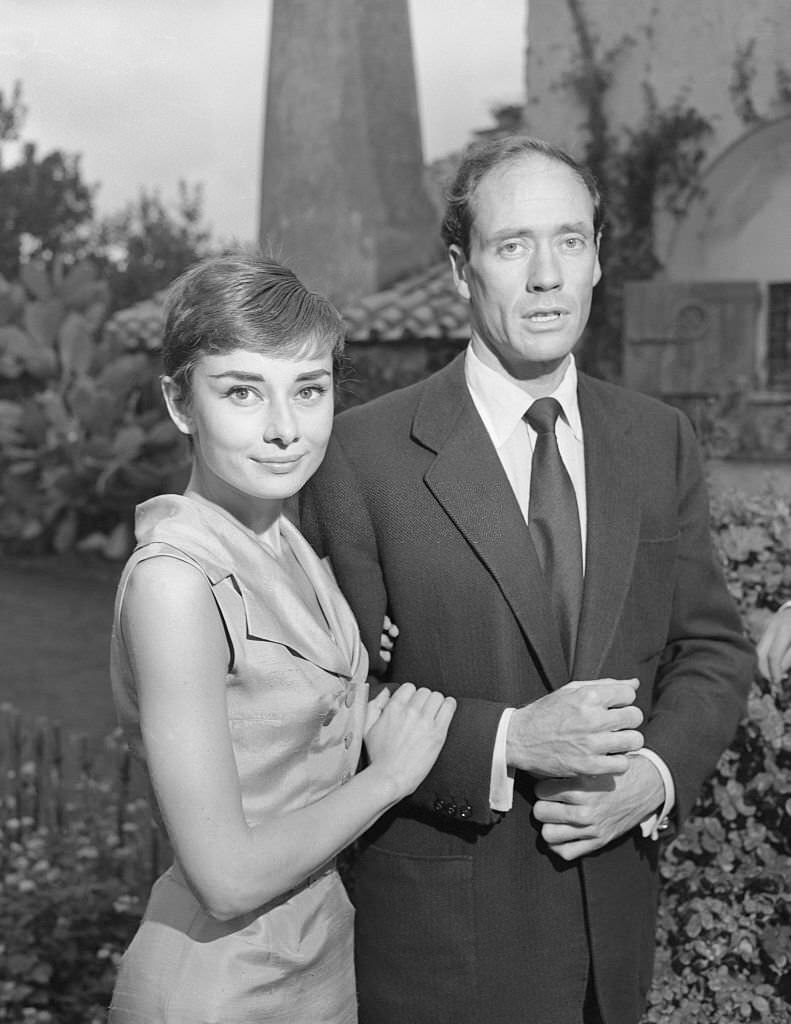 #40 Audrey Hepburn and Mel Ferrer of their honeymoon villa.