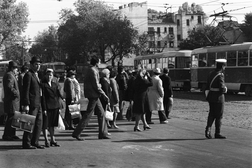 #85 Bucharest street scene, 1978