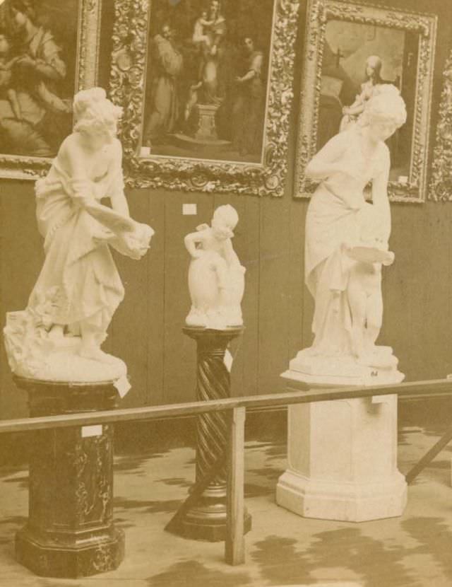 #18 Italian art exhibit in Art Annex, Memorial Hall, Centennial International Exhibition, Philadelphia, Pennsylvania, 1876