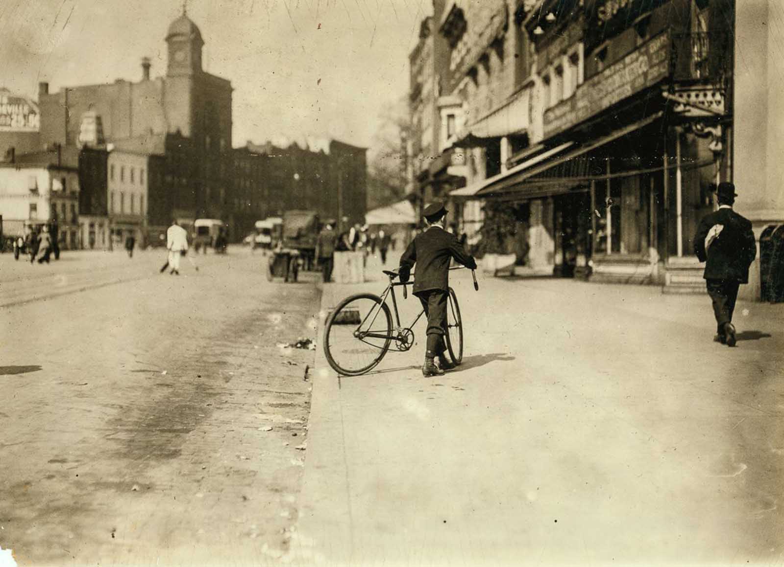 #20 Young messenger making an office call. Location: Washington. D.C.”. April, 1912.