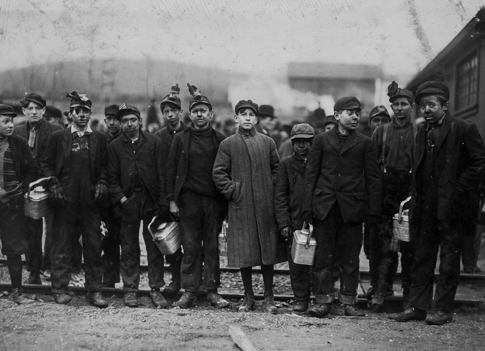 #10 Mine workers in Nanticoke, Pennsylvania, 1911