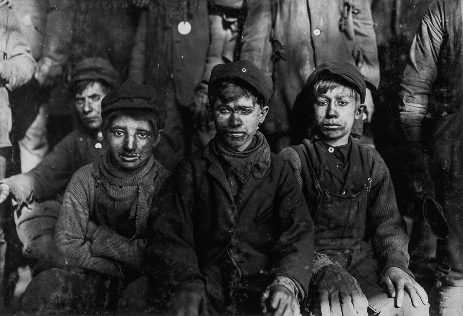 #17 Breaker boys employed by the Pennsylvania Coal Company, 1911