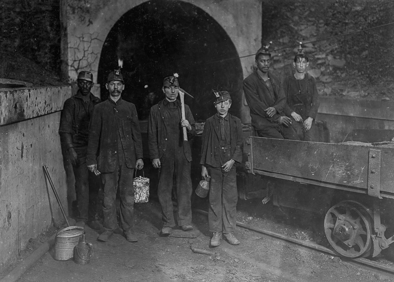#24 Mine workers in Gary, West Virginia, 1908