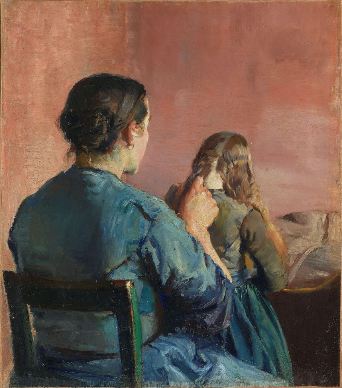 #13 Braiding Her hair, 1888.