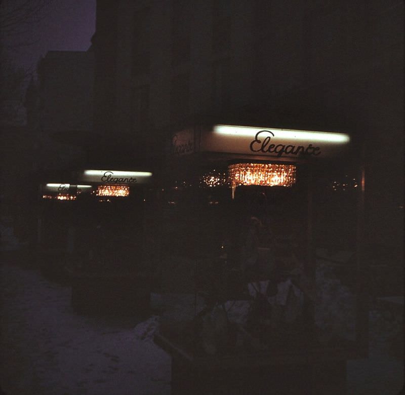 #22 Kurfurstendamm by night, West Berlin, February 1970