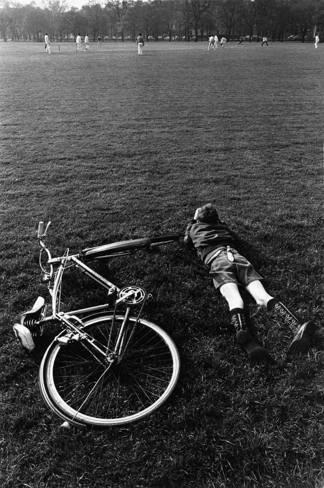 #20 Child with Biccyle watching cricket, Edinburgh, 1965