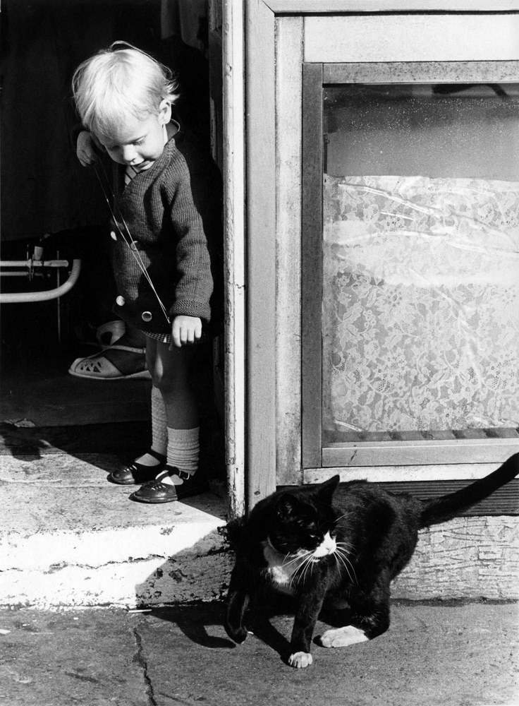 #55 Girl with a cat, Edinburgh, 1965
