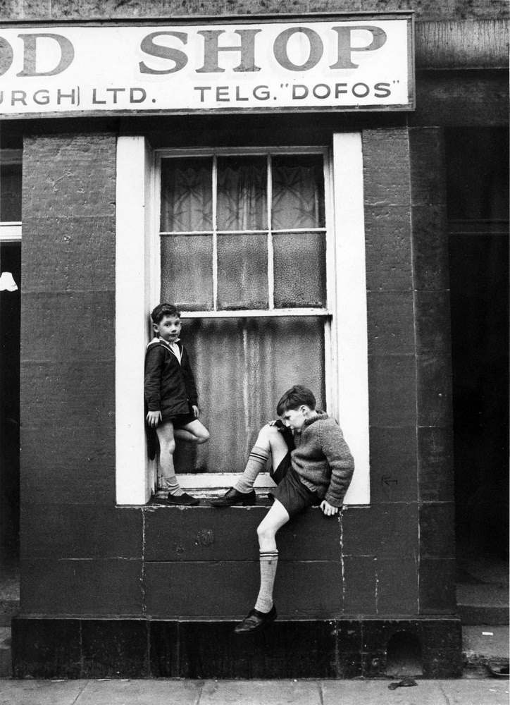 #60 Two boys sitting in the windows, Edinburgh, 1965