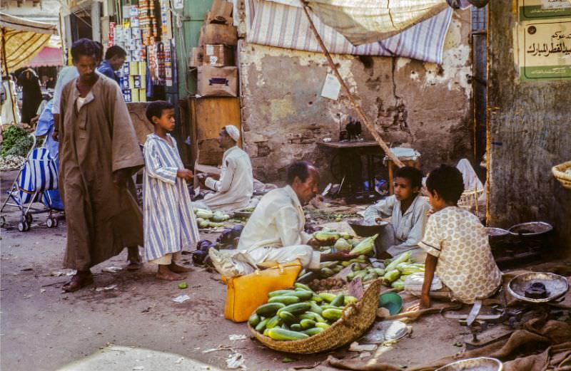 #97 Vegetables merchant, Aswan, August 1981