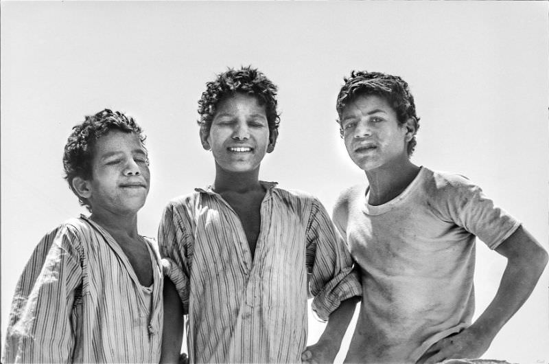 #100 Young working men, Aswan, August 1981