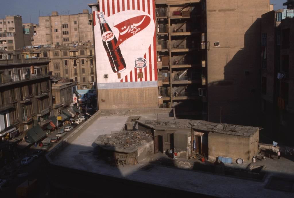 #20 Advertisement for ‘Coca-Cola’ soda on a building in Cairo, 1983