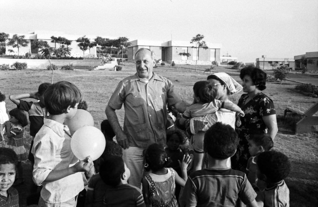 #38 Hermann Gmeiner visiting on the occasion of the opening of the SOS Children’s Village in al Amria near Alexandria, Egypt, 1980s