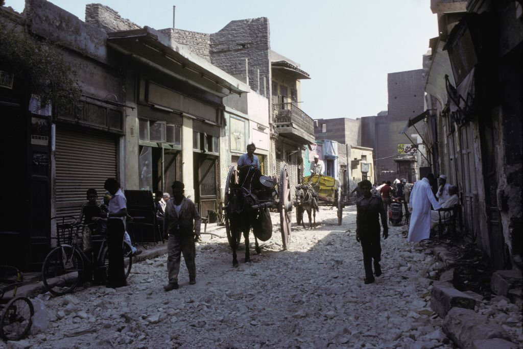 #53 Passers-by in a street Cairo, Egypt, 1980