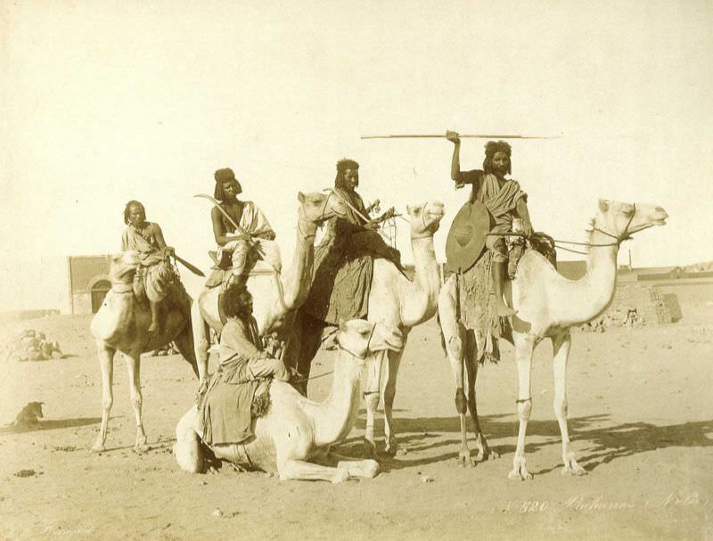 #66 Bicharin men on camels