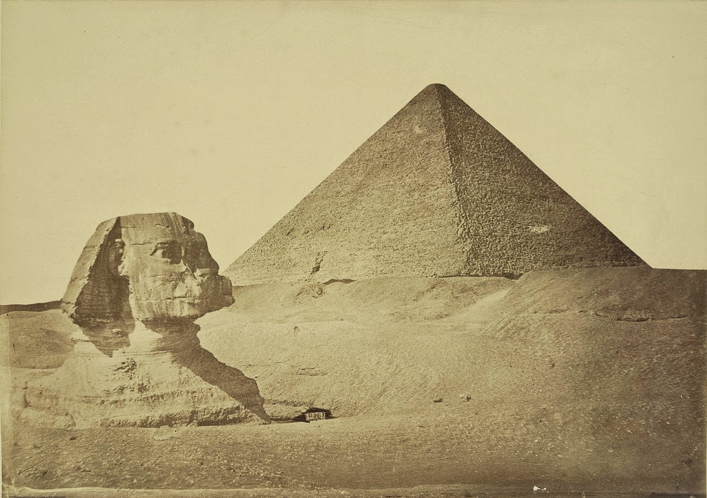 #91 Giza. Pyramid of Khafre and Sphinx, 1865.