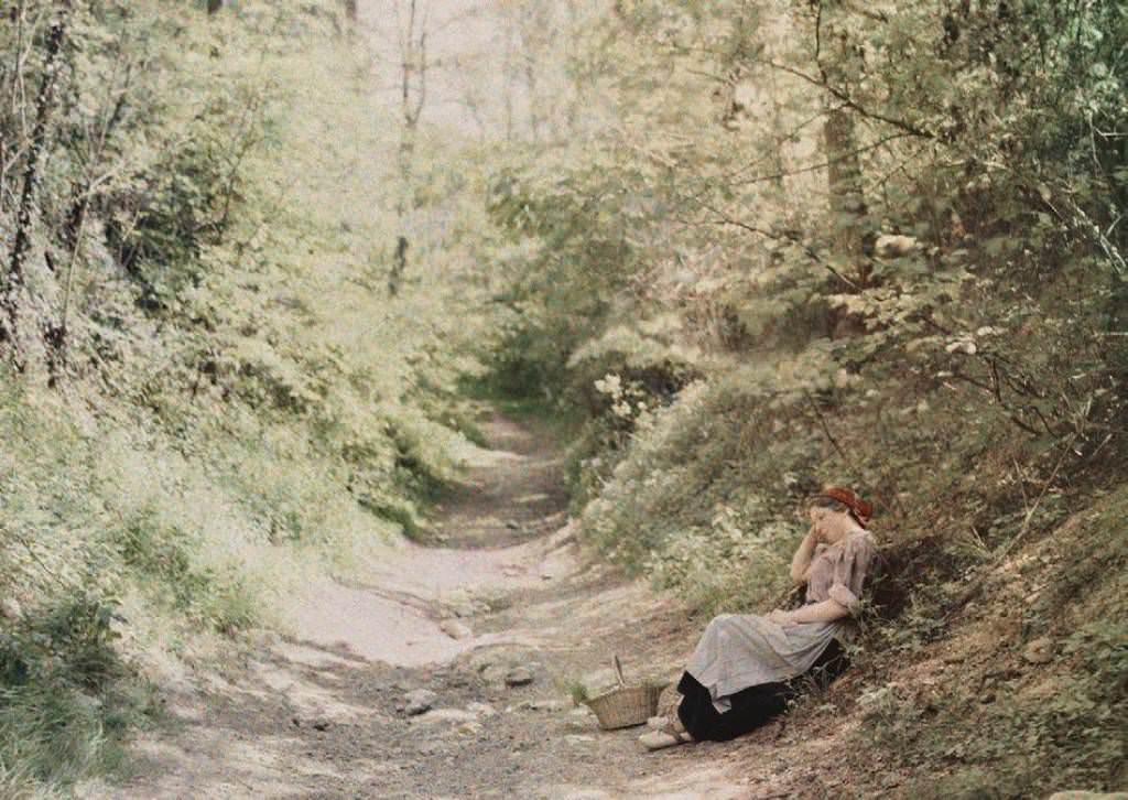 #14 Peasant woman resting on a wooded path, 1907