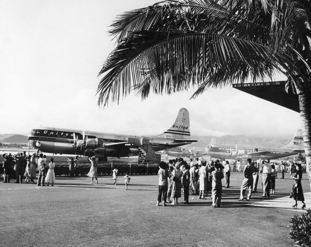 #139 Outside Honolulu International Airport, Honolulu, Hawaii, 1951.