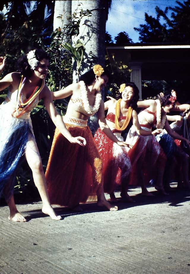 #17 Hula performance, Oahu, Hawaii, 1945