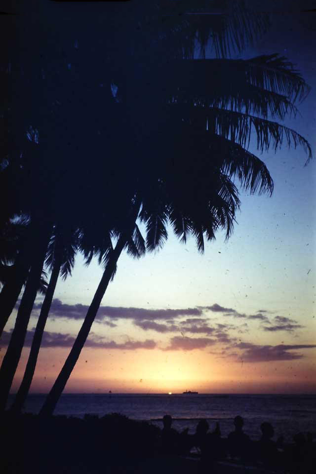 #33 Sunset at Waikiki, Hawaii, 1945